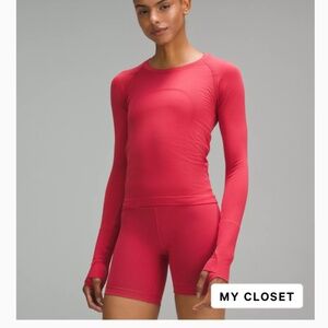 Lululemon Swiftly Tech 2.0 Race (waist) Length Long Sleeve - Vintage Rose